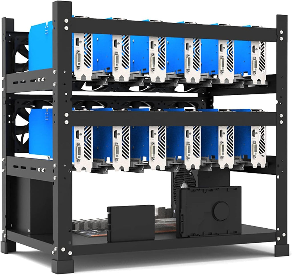 Mining Rig Frame for 12 GPU Open Mining Case Rack Z618310