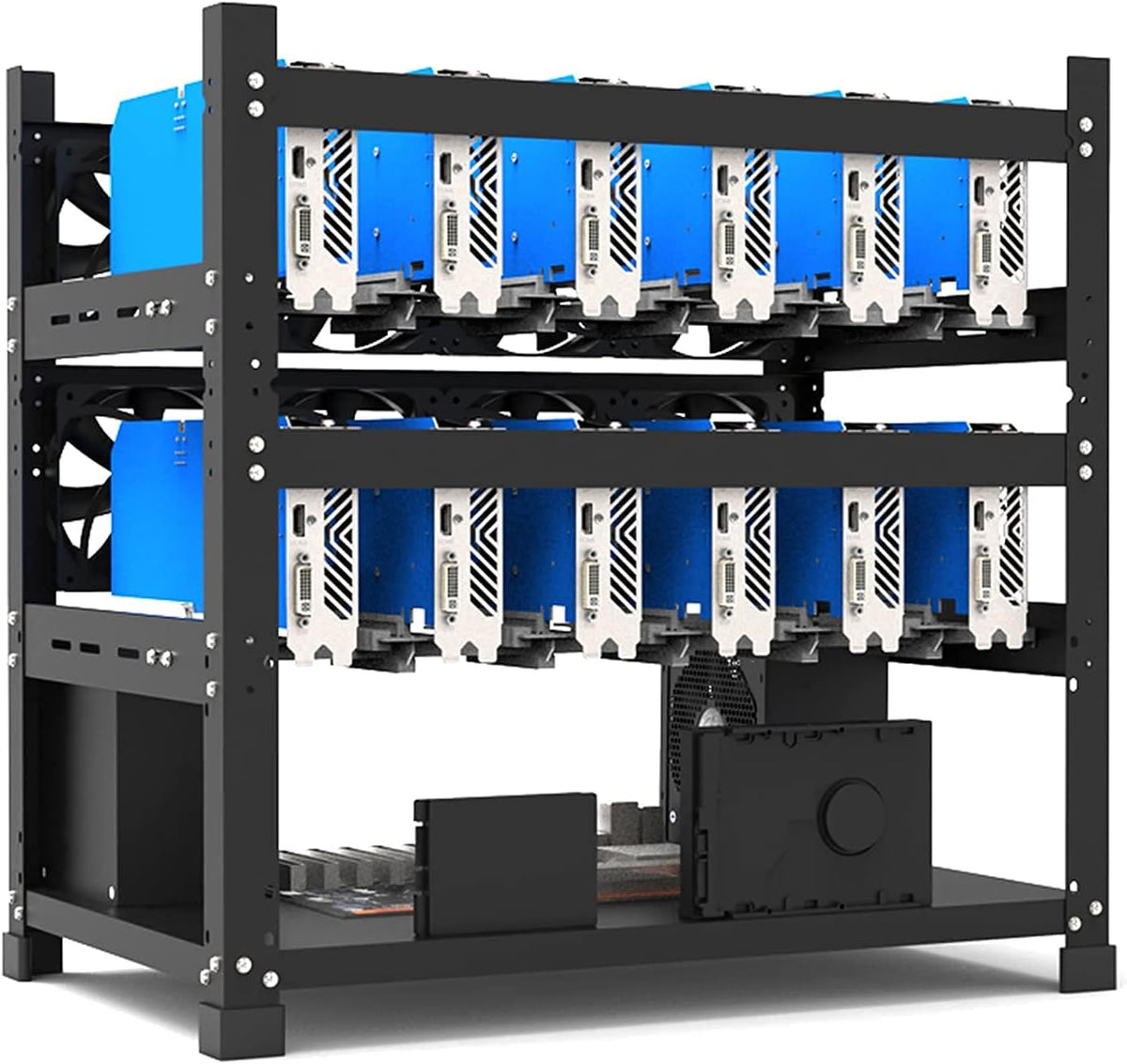 Mining Rig Frame for 12 GPU Open Mining Case Rack Z618310