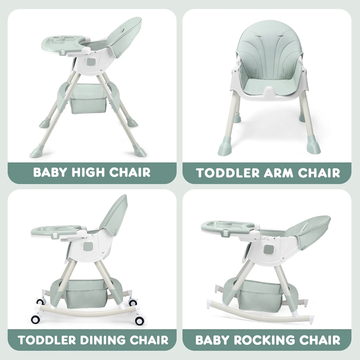 4-in-1 Convertible High Chair F393