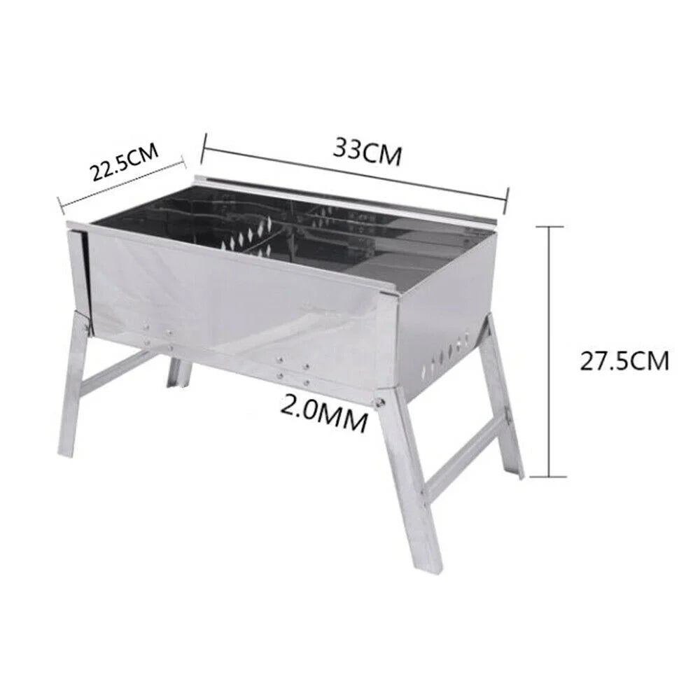 Foldable Portable Stainless Steel Charcoal BBQ Grill F212