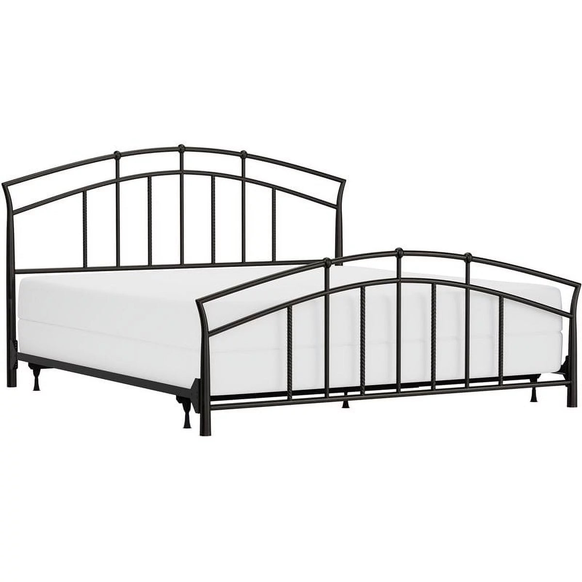 Queen Metal Spindle Bed in Antique Brown H9955