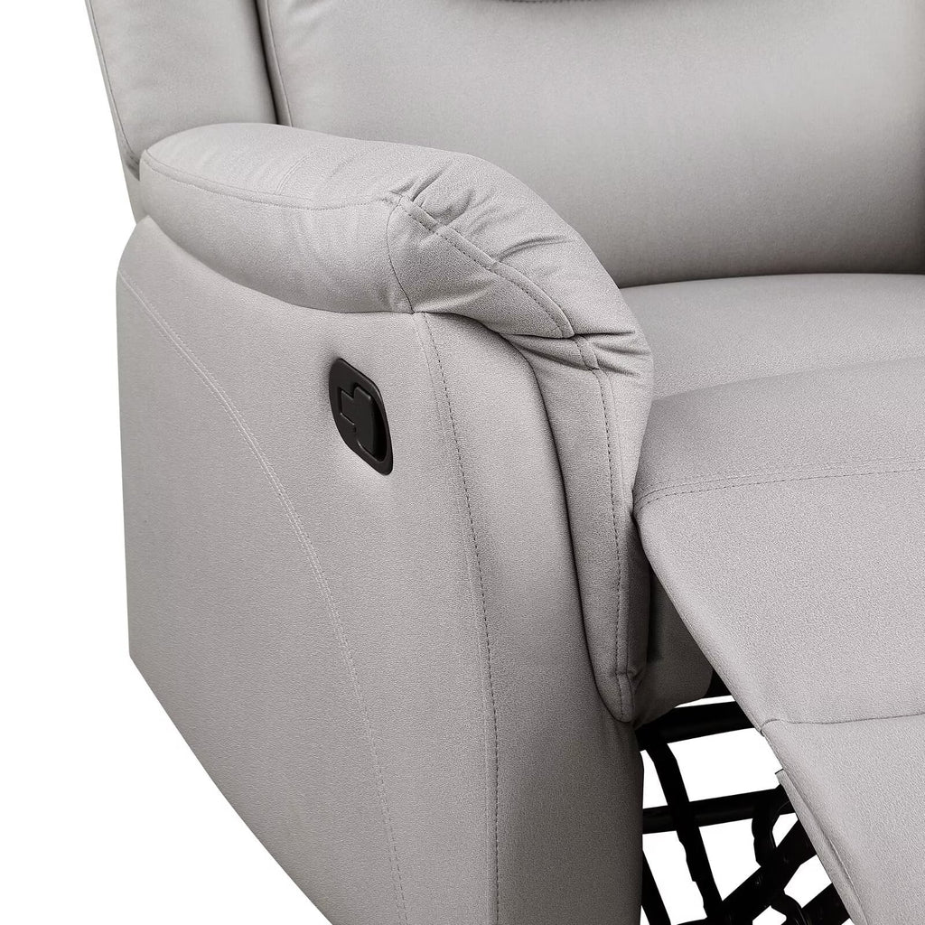 White Microfiber Recliner Accent Chair K8747