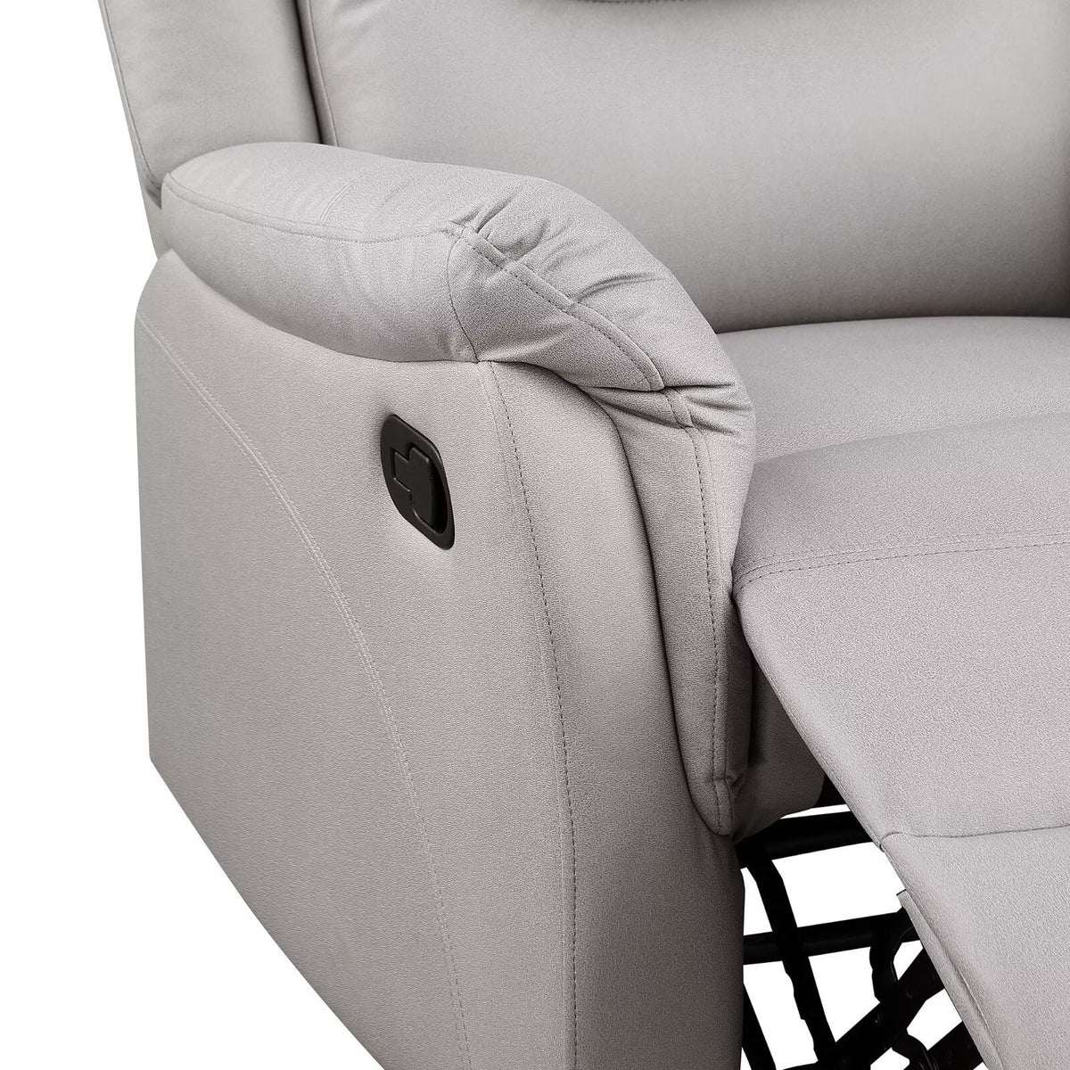 White Microfiber Recliner Accent Chair K8747
