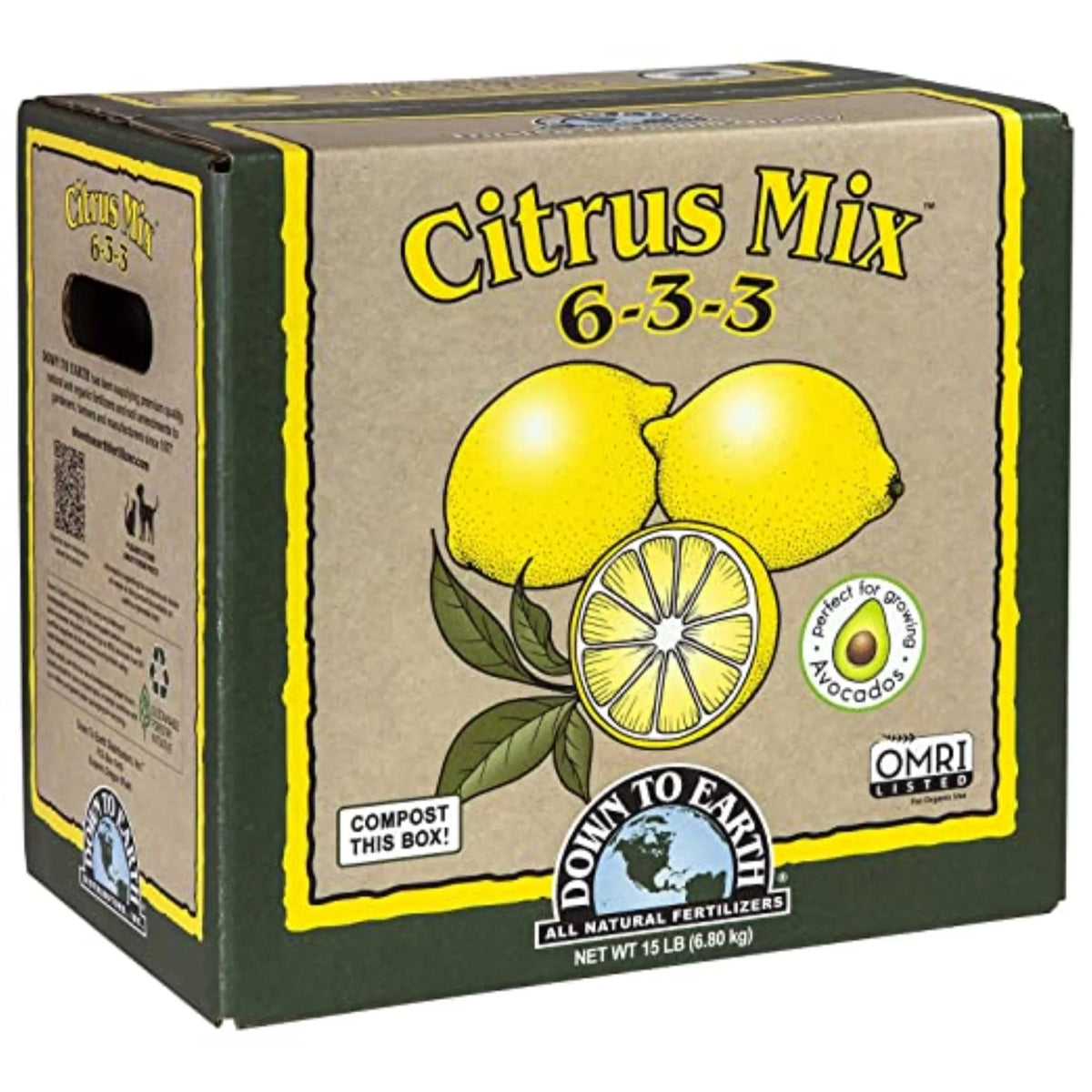 Organic Citrus Fertilizer Mix 6-3-3, 15 lbs. Q7973
