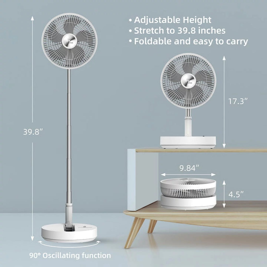 Foldable Portable Adjustable Oscillating Standing Fan P473396