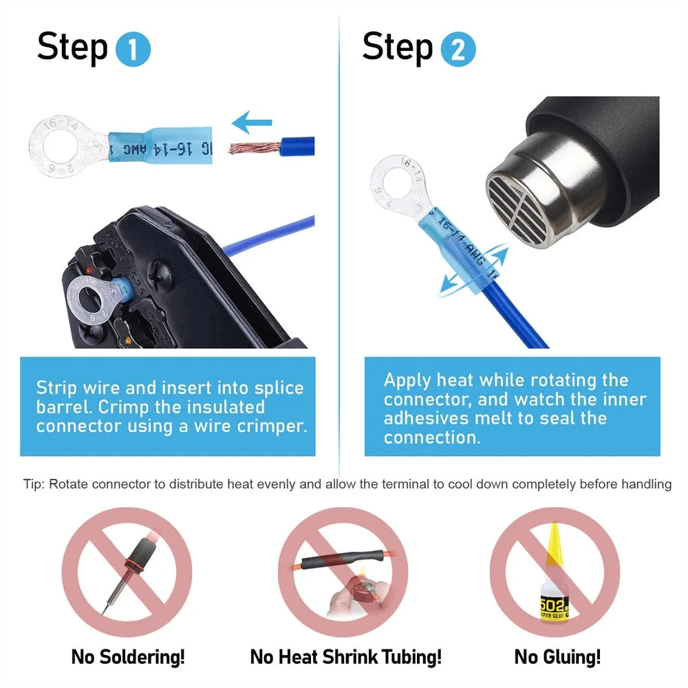 Heat Shrink Wire Connectors Electrical Crimp Terminals N4575