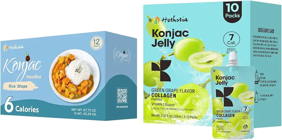 Green Grape Konjac Jelly and Gluten Free Konjac Rice Q62265