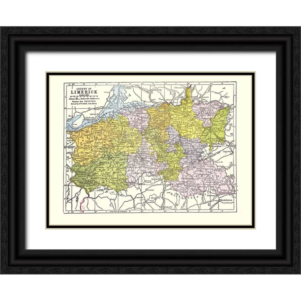 Black Ornate Wood Framed Art Print X735