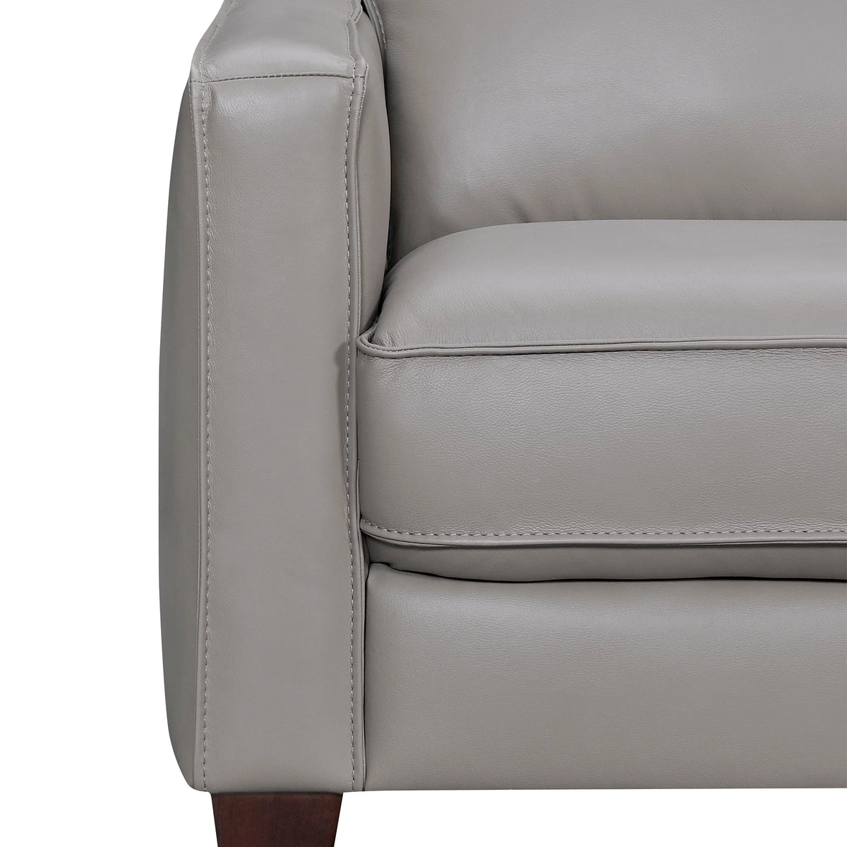 Greige Leather Sectional Sofa O197619