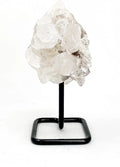 Clear Quartz Cluster on a Metal Stand E6651