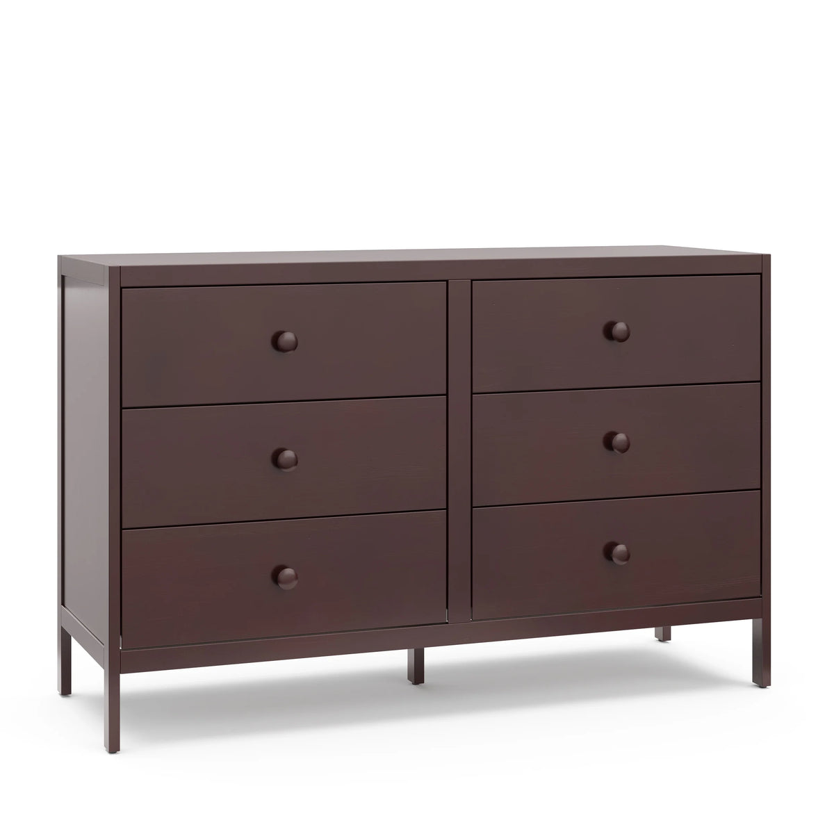 White 6 Drawer Double Dresser V986835
