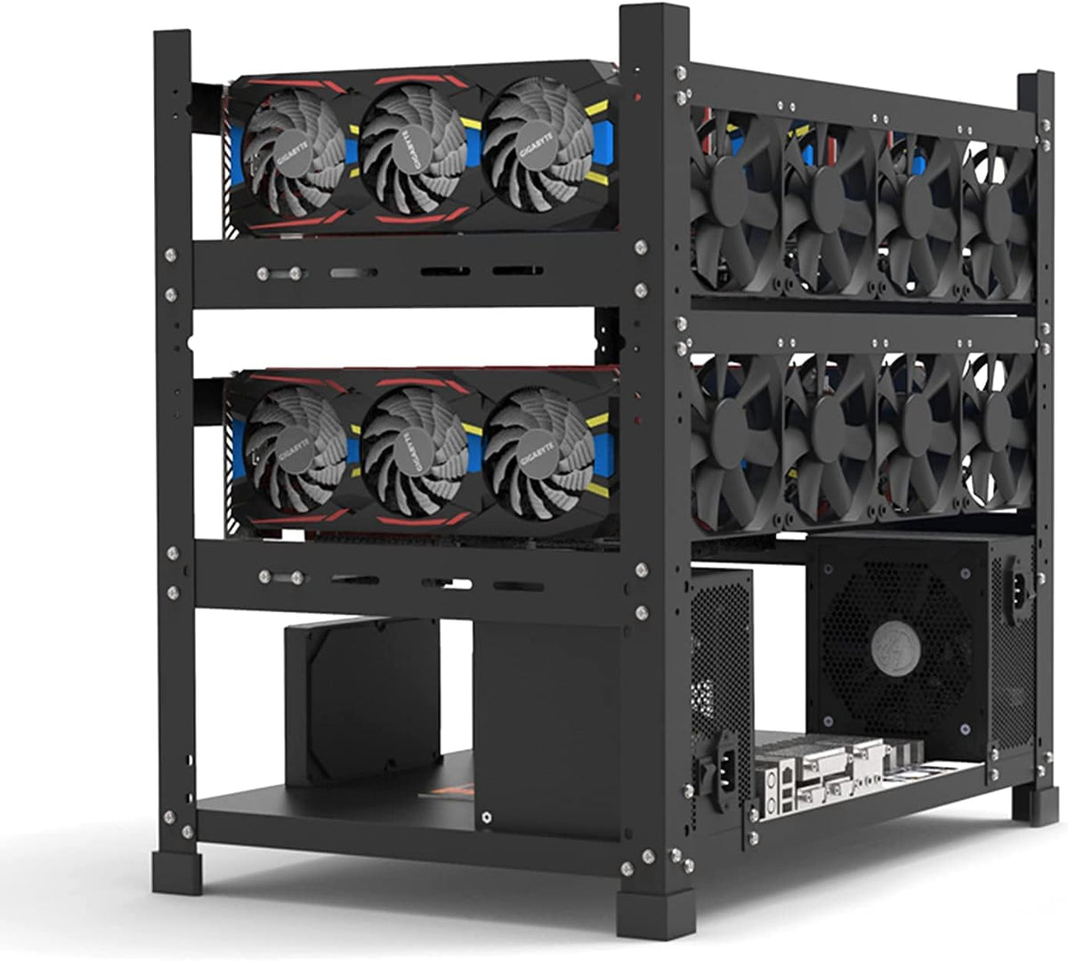 Mining Rig Frame for 12 GPU Open Mining Case Rack Z618310