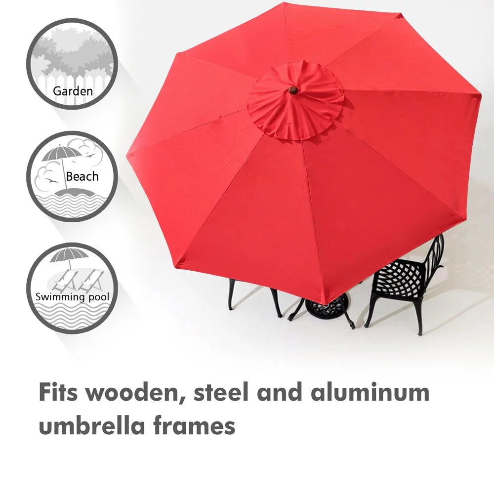 10Ft 8 Rib Umbrella Replacement Canopy V712570