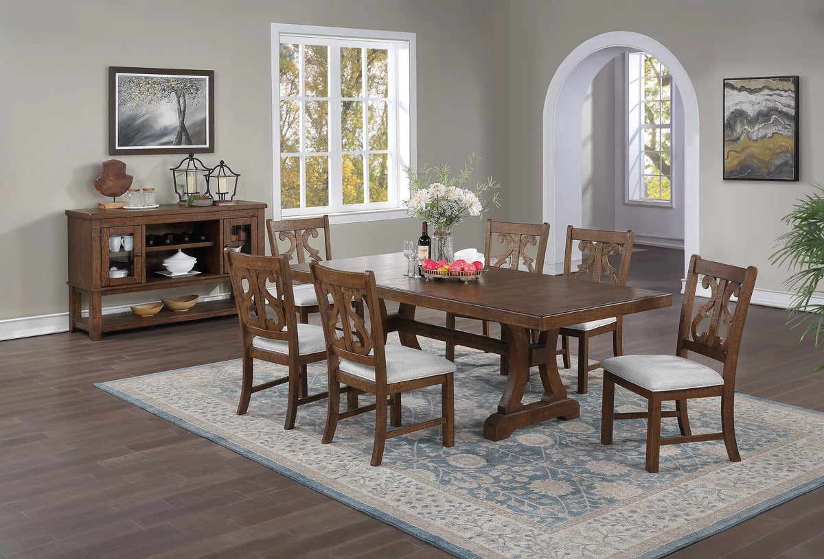 Set of 2 Wooden Cushion Seat Chairs A469