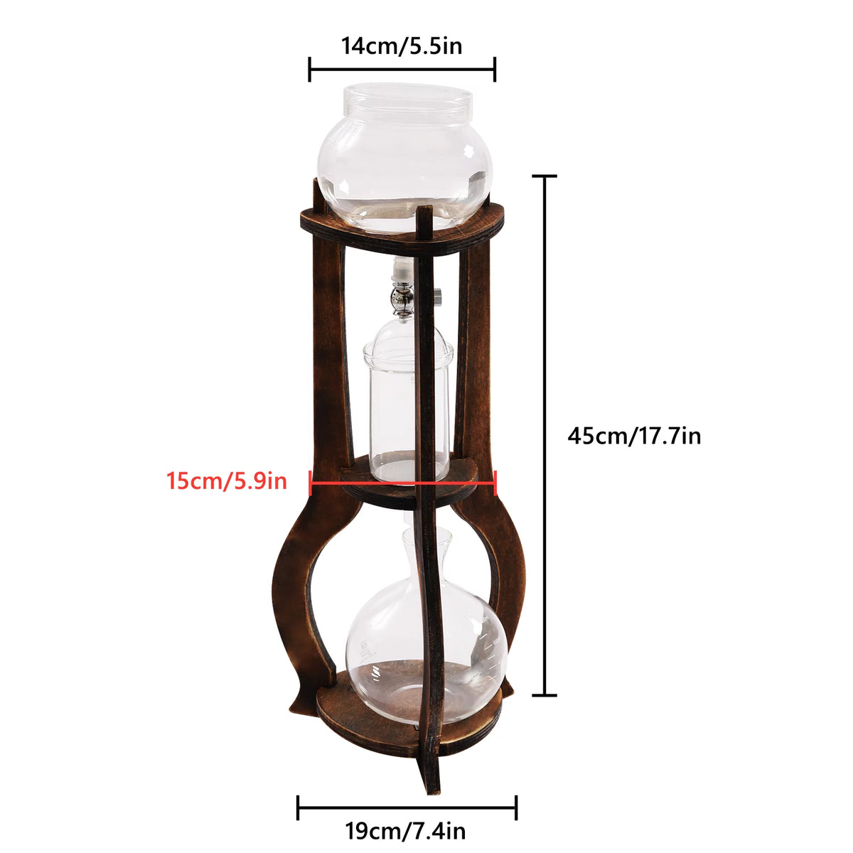 Cold Brew Drip Tower Coffee Maker Glass Container J498
