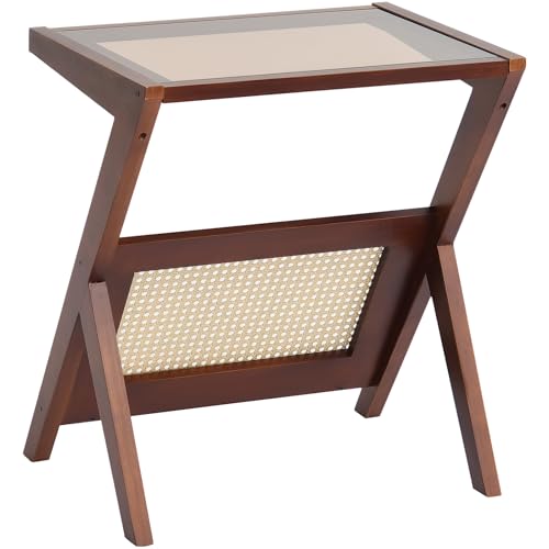 Rattan Coffee Table with Rubber Wood Top 47-Inch E853