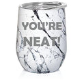 12 oz Double Wall Vacuum Insulated Stainless Steel Stemless Wine Tumbler with Lid B166