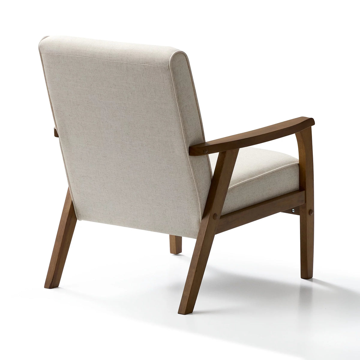 Cream Wood Frame Accent Chair O5529