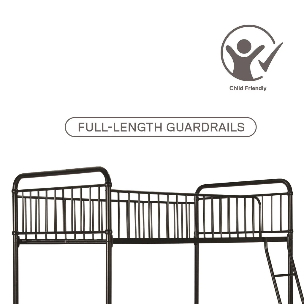 Black Twin Metal Loft Bed L3106