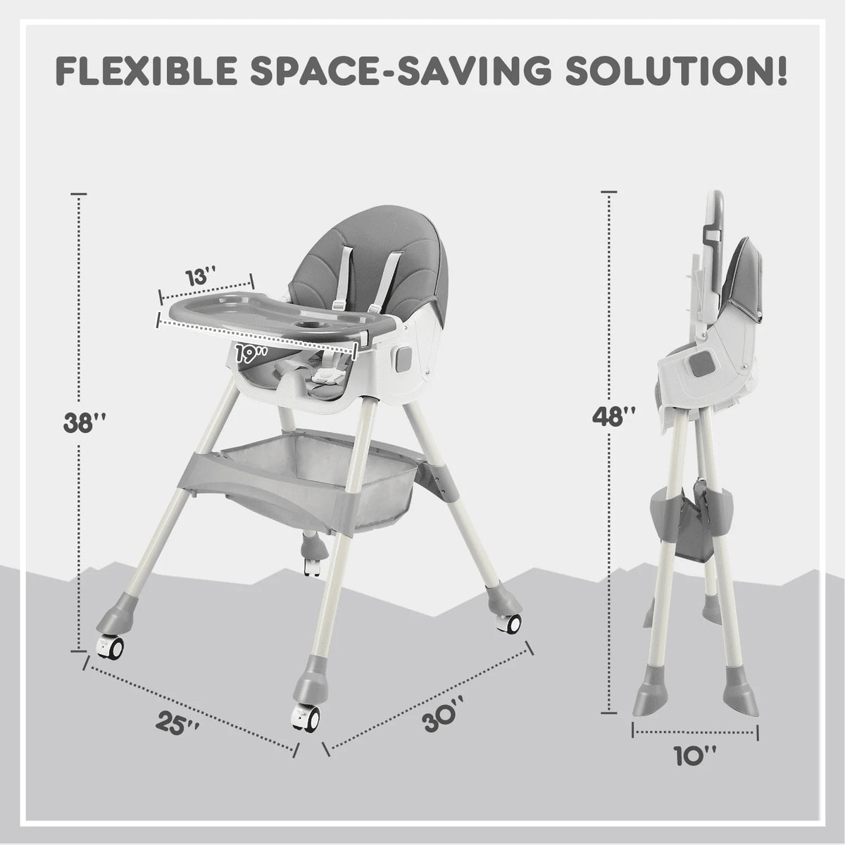 4-in-1 Convertible High Chair F393