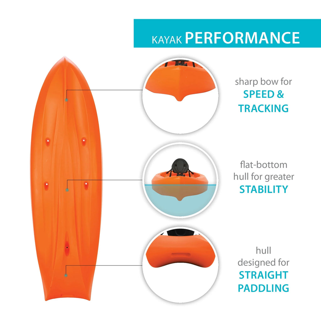 Orange 10.5 ft Tandem Sit-on-Top Kayak N6177