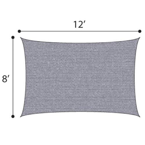 8x12 Rectangle Commercial Grade Shade Sail U875
