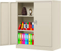 Black Metal Locking Storage Cabinet with 2 Doors and 2 Adjustable Shelves Q281270