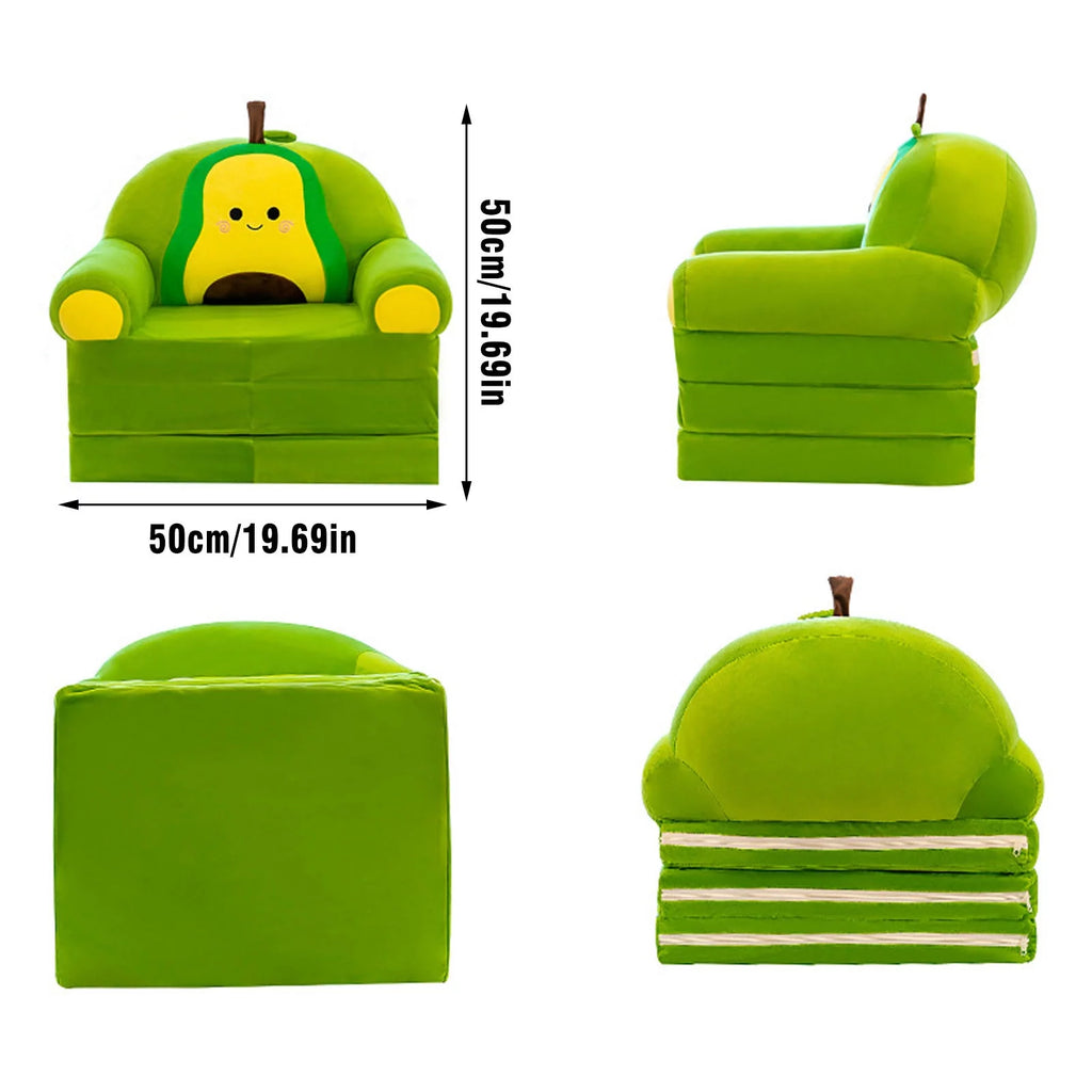Plush Foldable Kids Sofa Armchair 2 In 1 Sofa Bed H26554