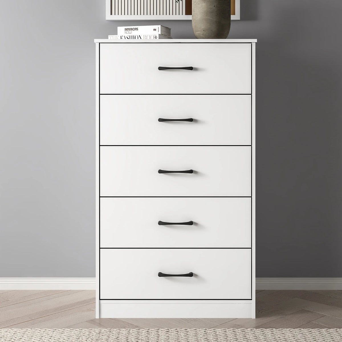 White 5 Drawer Dresser L76193