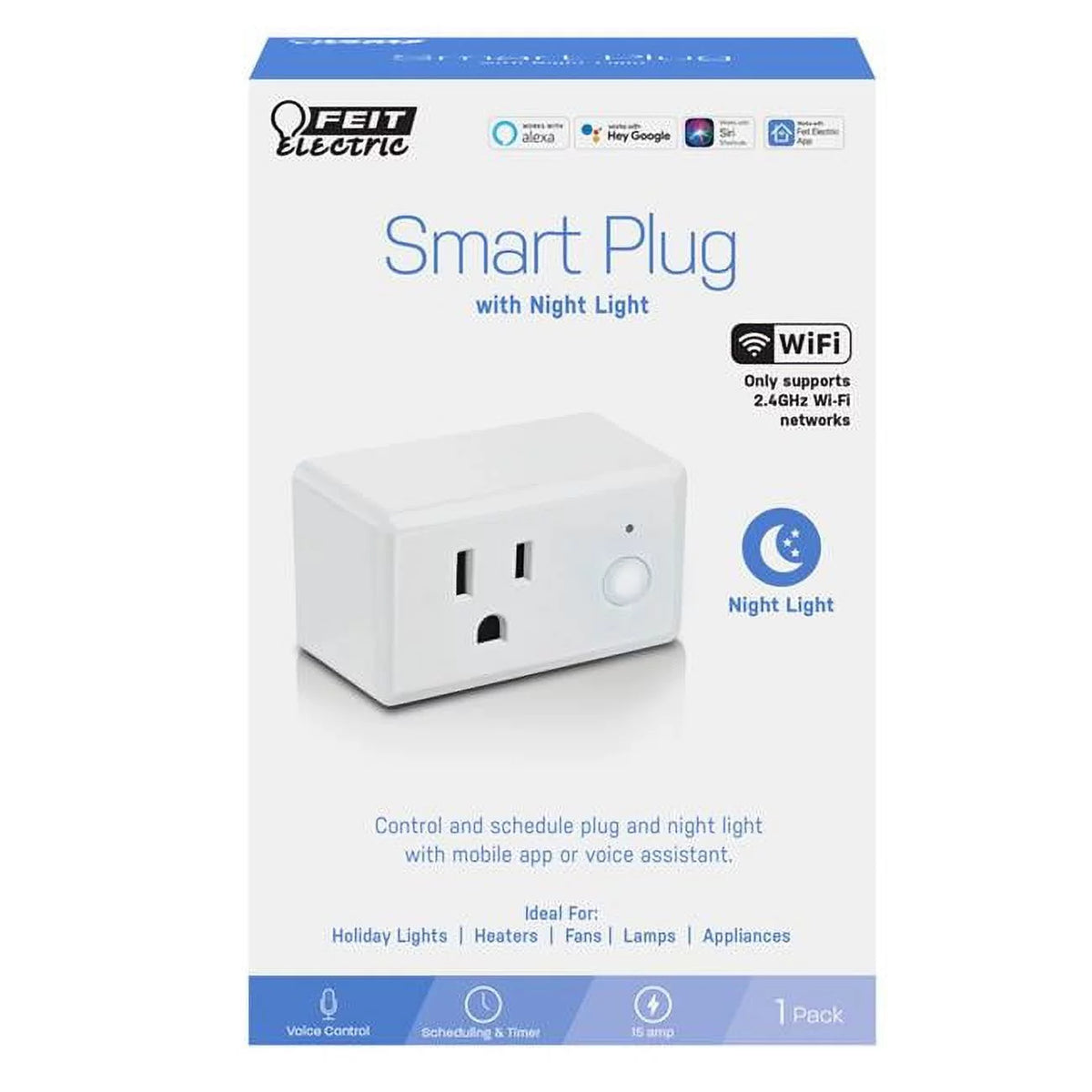 Smart White Plug with Night Light C8409