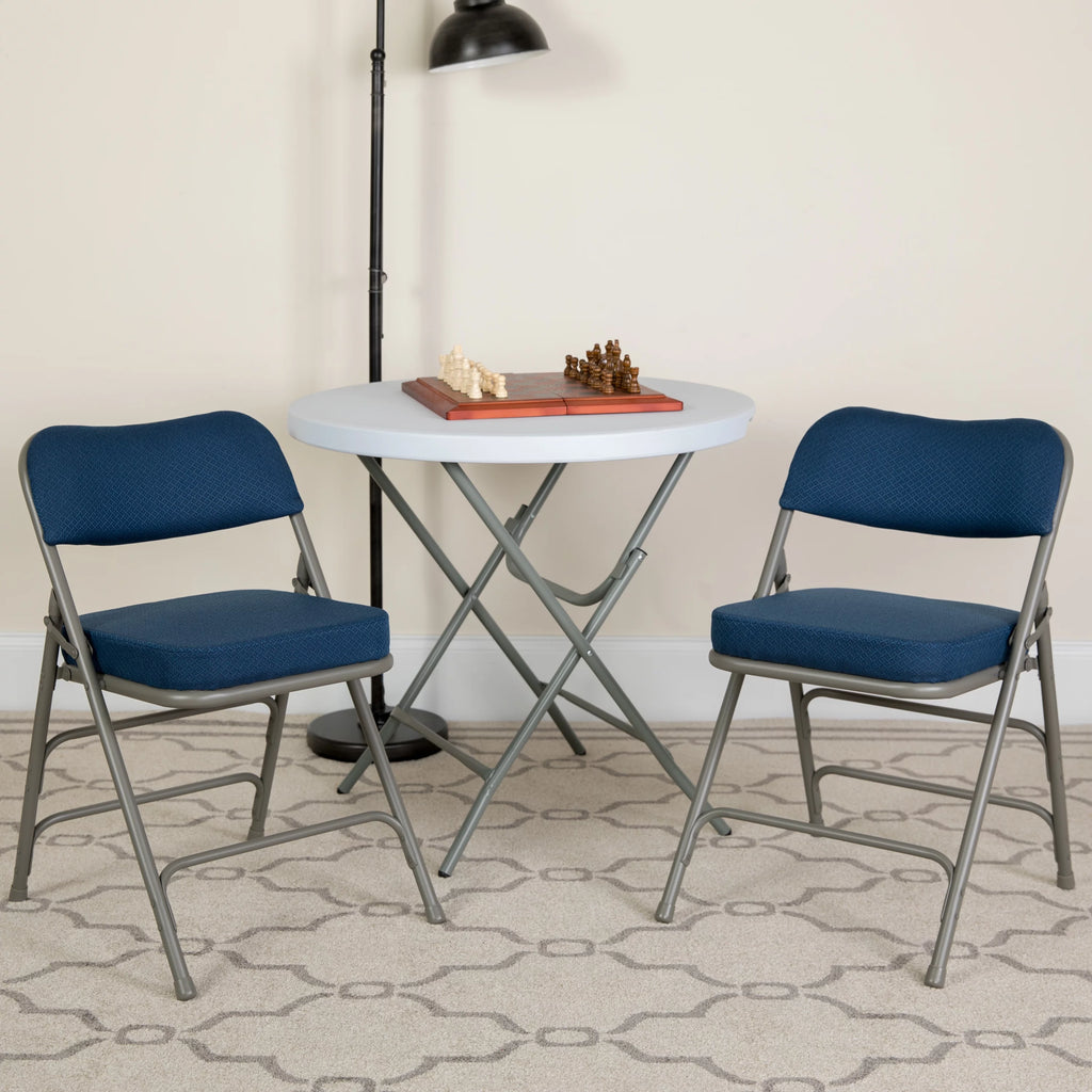 Navy Blue Padded Folding Chair 4-Pack S73885