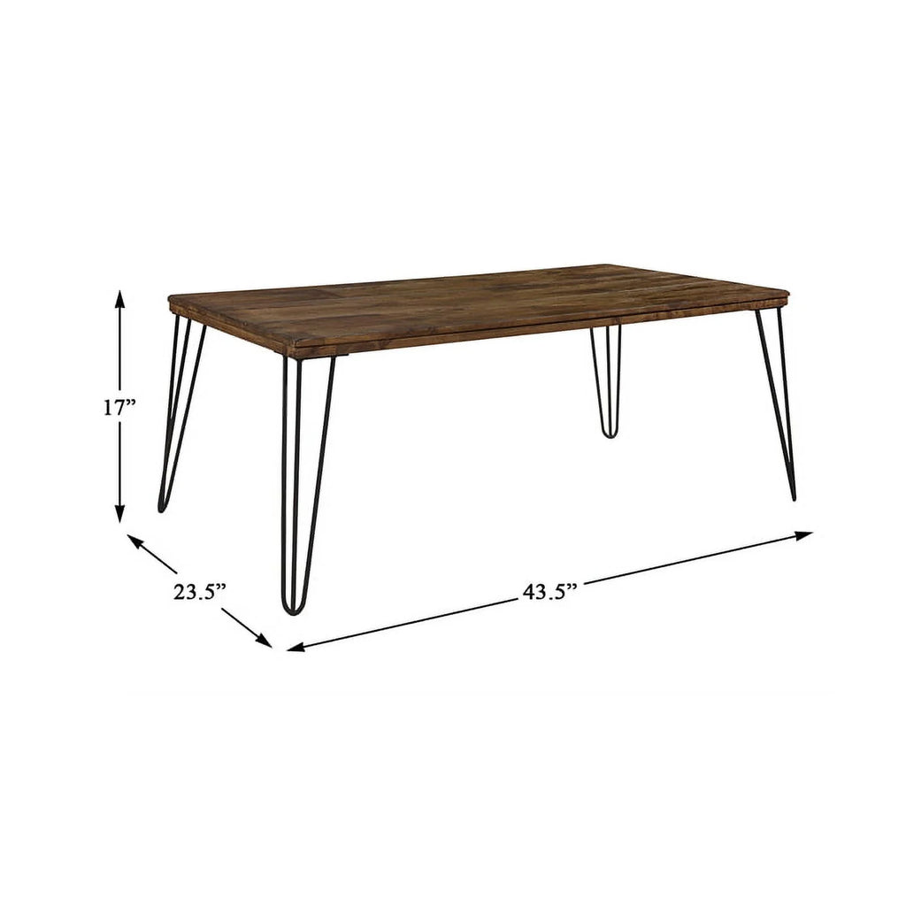 Wood Coffee Table in Rustic Oak and Black E2021