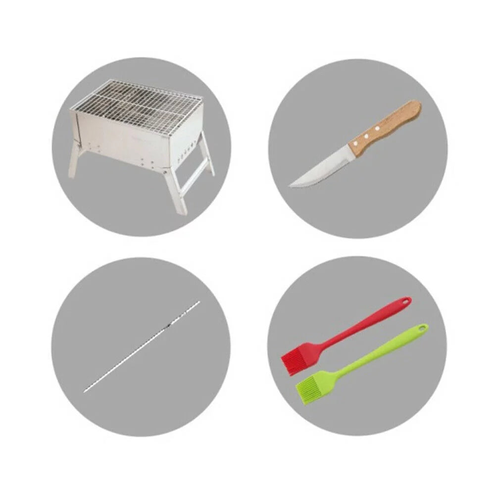Foldable Portable Stainless Steel Charcoal BBQ Grill F212