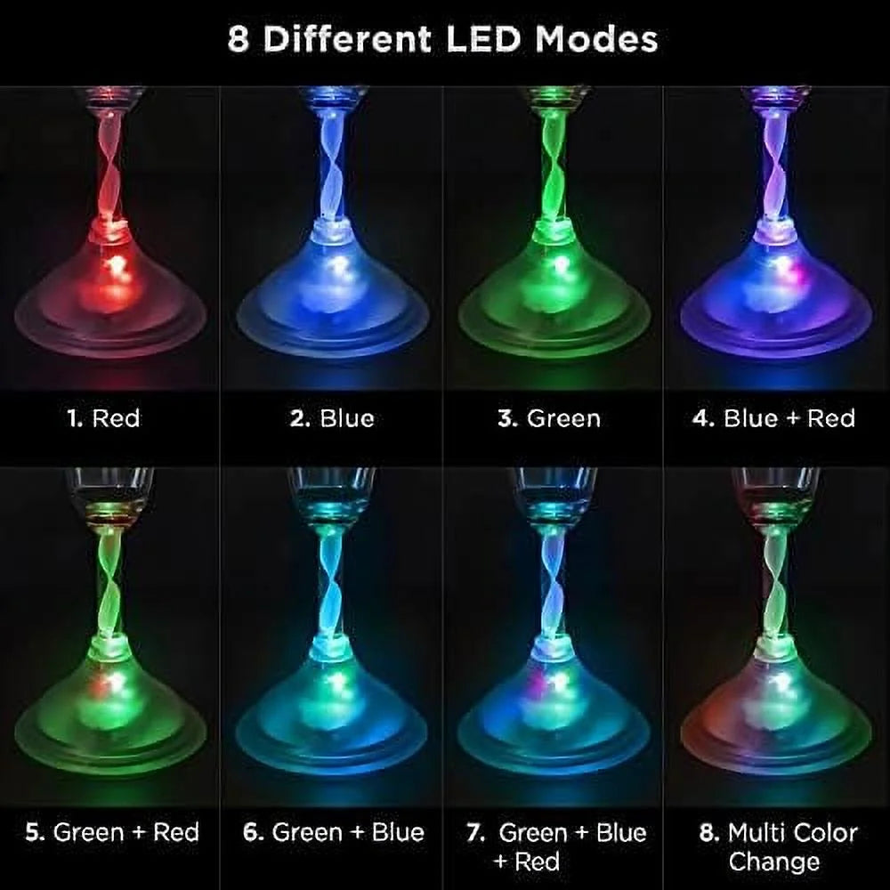 6 Oz LED Light Up Champagne Flutes Set Of 6 F2357