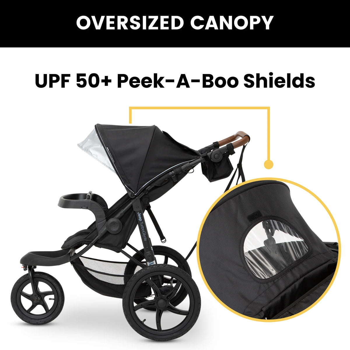 Black Jogging Stroller J124