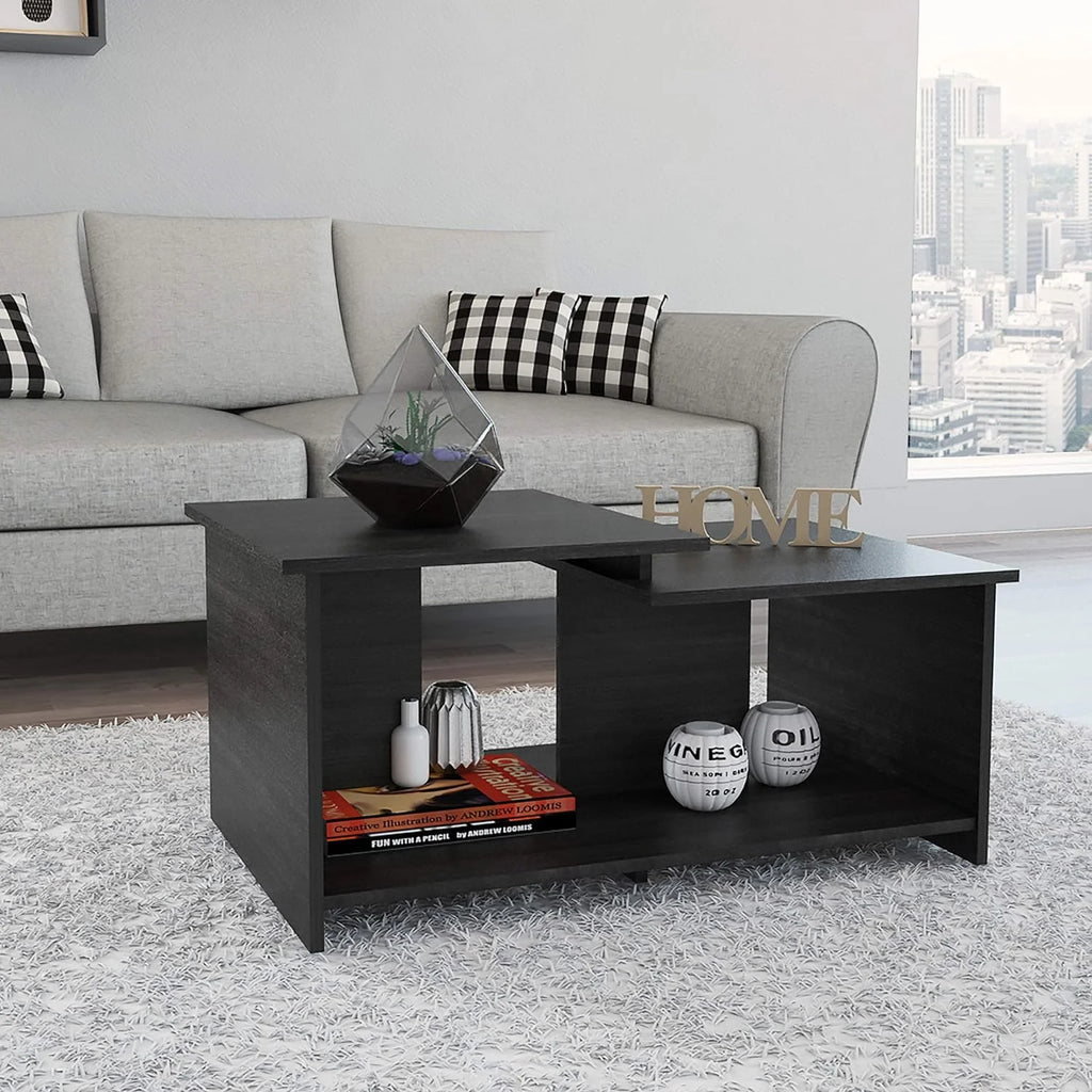 Espresso Coffee Table with Open Storage P895545