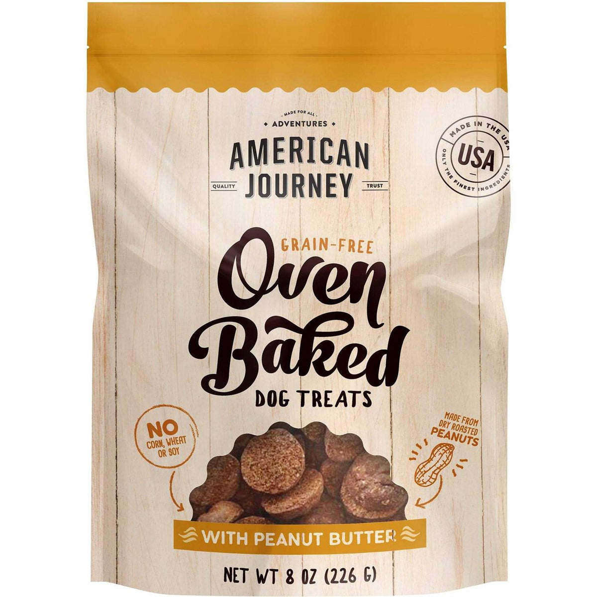 Peanut Butter Grain-Free Oven Baked Crunchy Biscuit Dog Treats L895