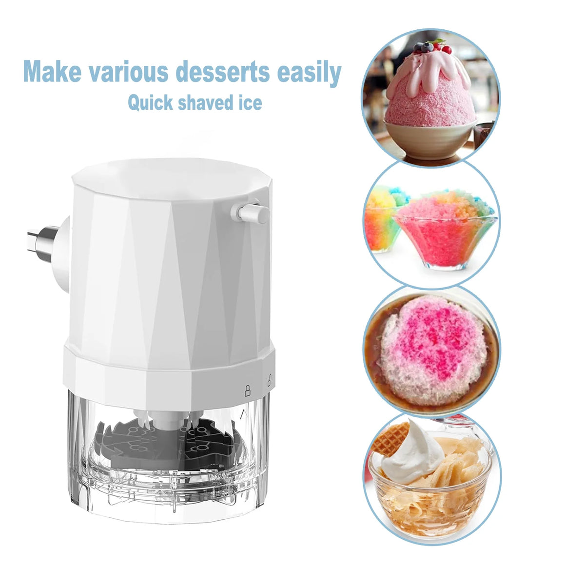 Shaved Ice Attachment with 4 Ice Cube Molds S4246