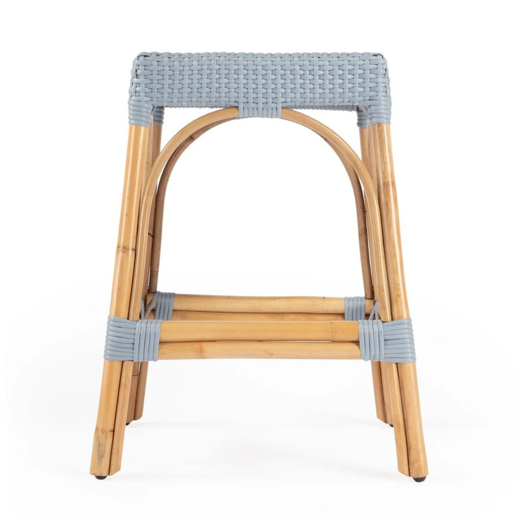 Baby Blue Rattan Counter Stool X330