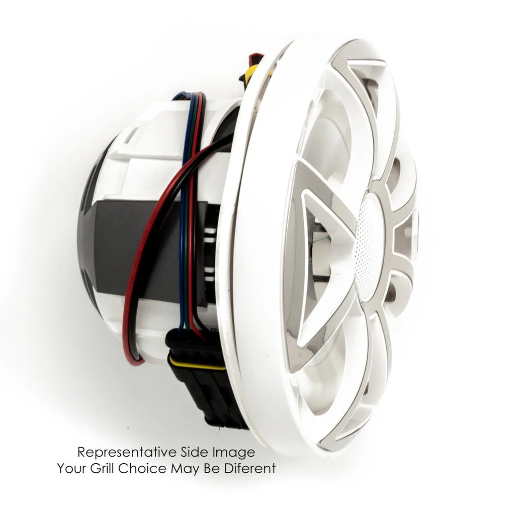 White 6.5 Inch Marine LED Coaxial Speakers with RGB LED Speaker Rings Z68928