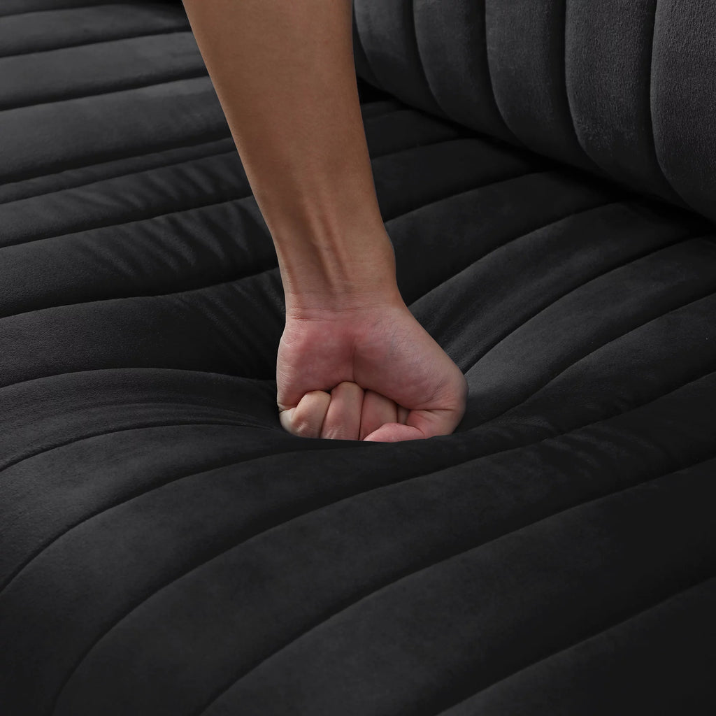 Black Velvet Loveseat I62855