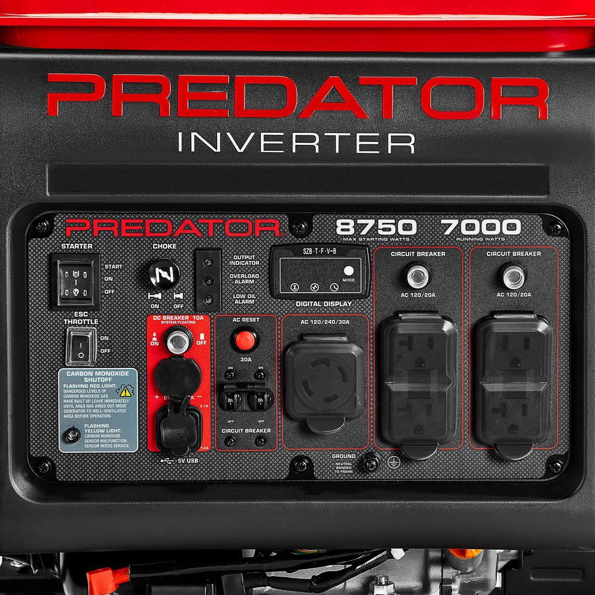 8750 Watt Open-Frame Inverter Generator G984