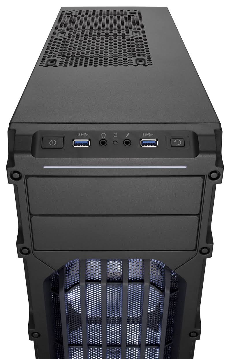 Black Steel ATX Mid Tower Gaming Case Z117