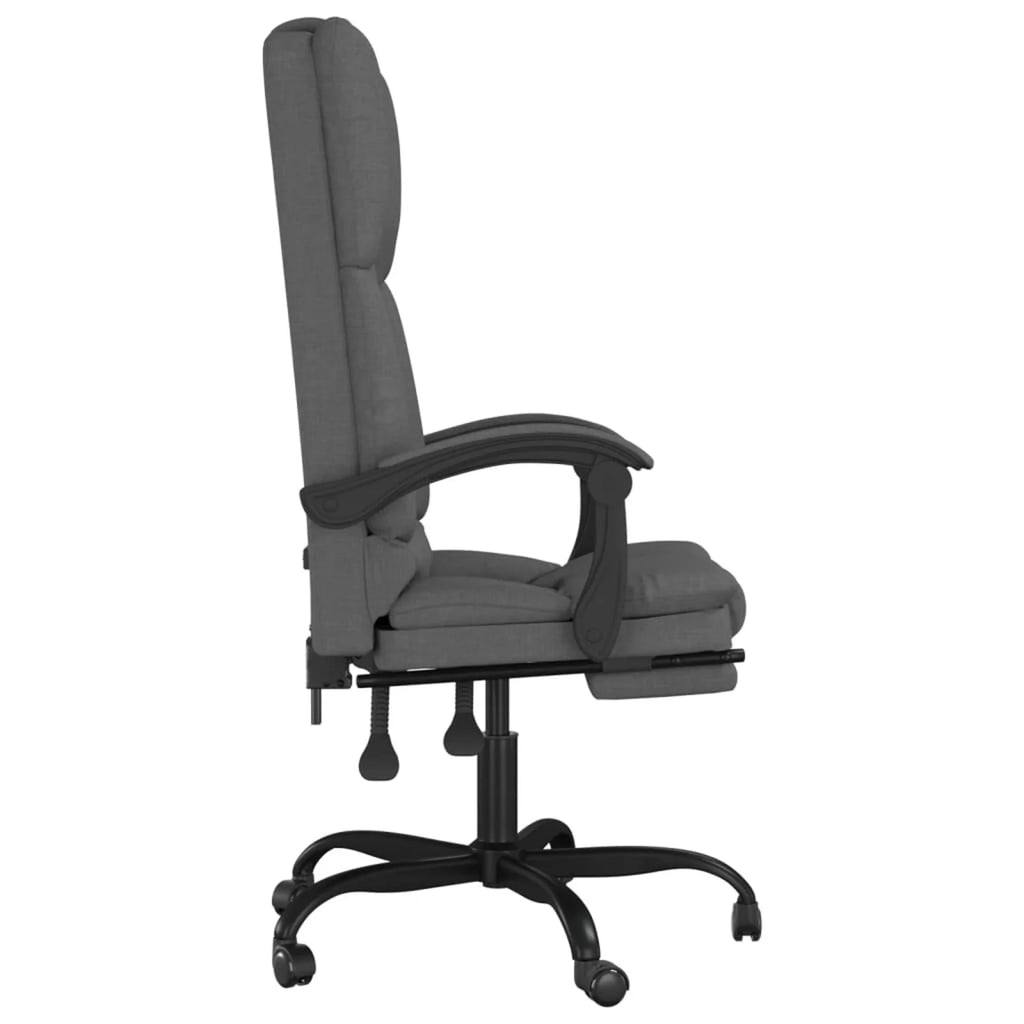 Dark Gray Fabric Massage Reclining Office Chair P8167