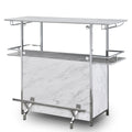 White and Chrome Bar Table N86211