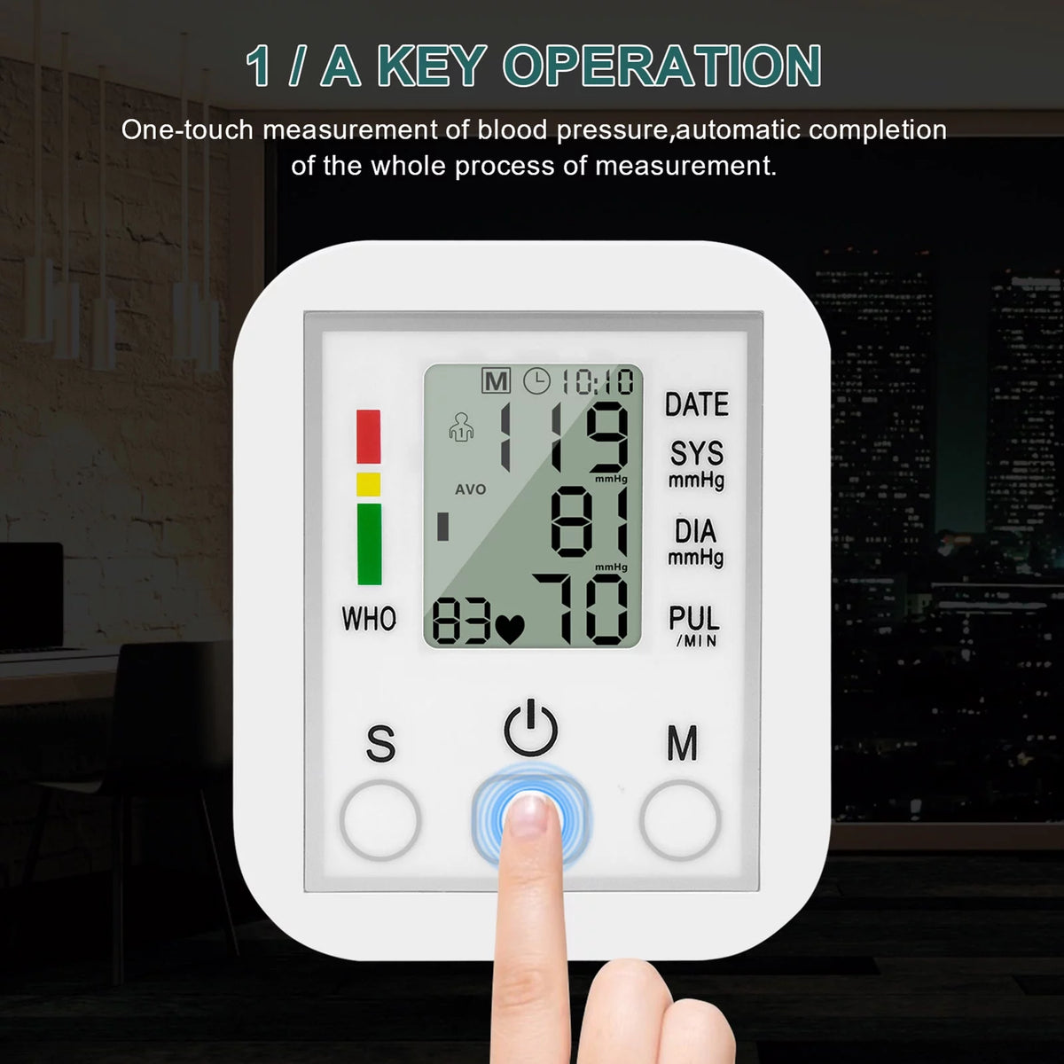 Household Arm Band Type Sphygmomanometer LCD Display P98909