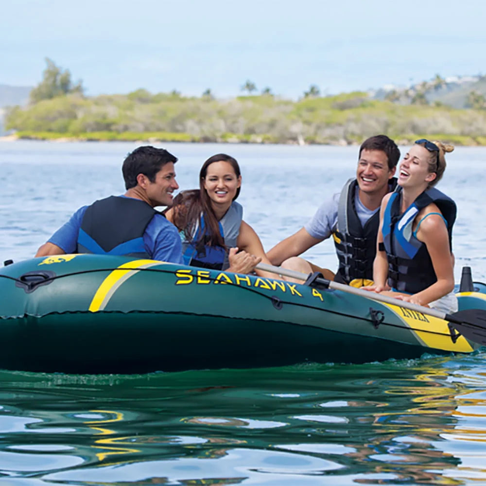 Inflatable 4 Person Boat Raft Set with Oars & Pump O650