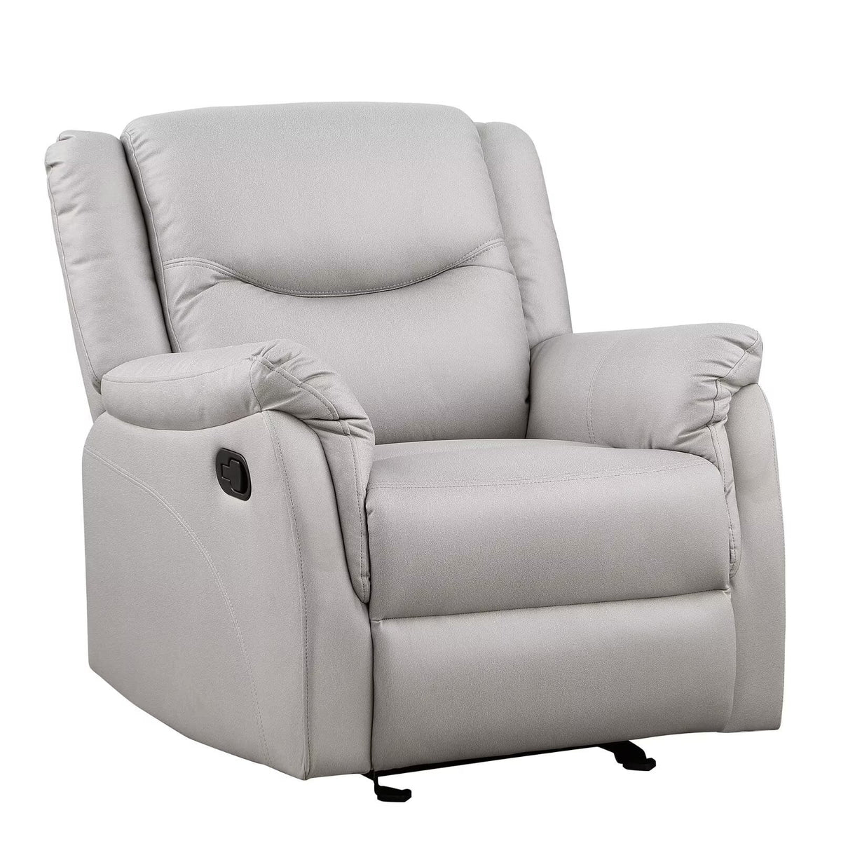 White Microfiber Recliner Accent Chair K8747