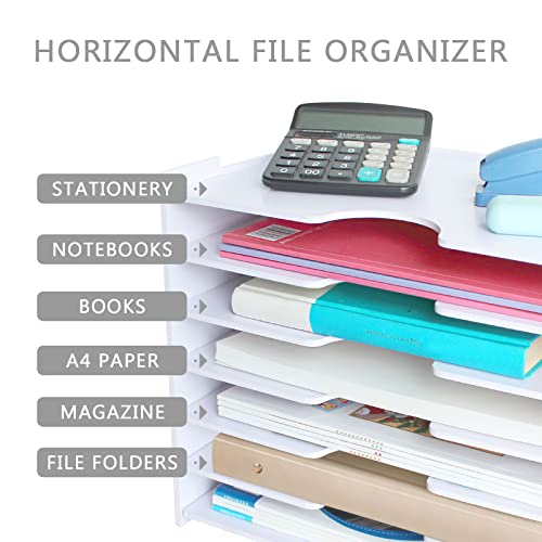 7 Tier White File Organizer E8057