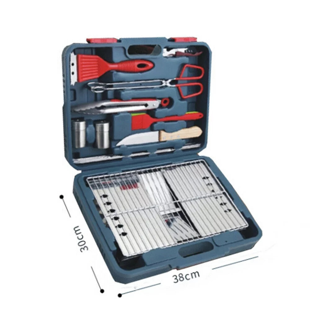 Foldable Portable Stainless Steel Charcoal BBQ Grill F212
